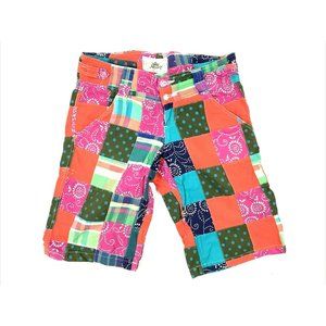 Womens Noris Shorts Size 7 Multicolor Patch Work Colorful